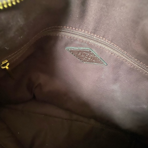 Fossil bag. NWOT. Gold flick and brown leather - Picture 2 of 12